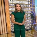 Gigner’s green cap sleeve jumpsuit on Good Morning America