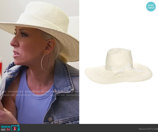 Gladys Tamez Paradise Straw Hat worn by Margaret Josephs on The Real Housewives of New Jersey