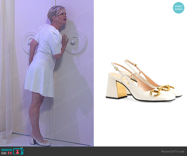 Gucci Baby Horsebit Slingback Pump worn by Kayla Brady (Mary Beth Evans) on Days of our Lives
