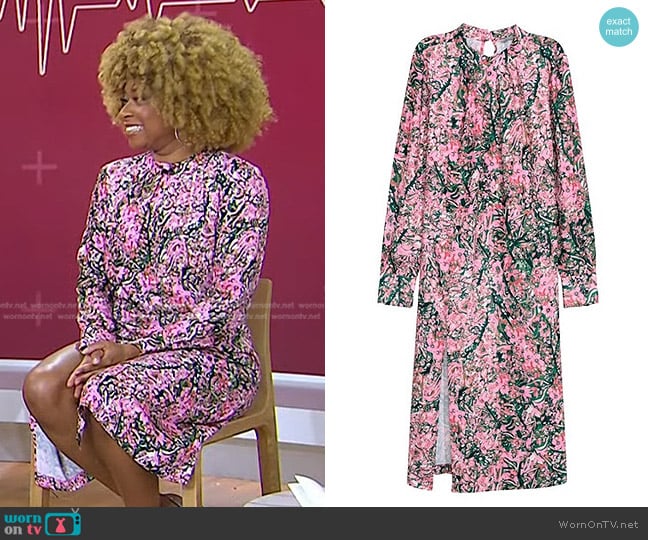 H&M Calf-Length Floral Dress worn by Phoebe Robinson on Today