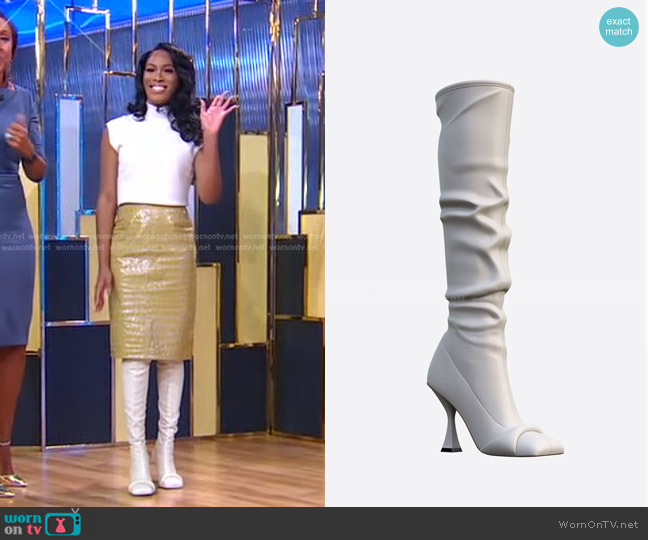 Hanifa Zoe Boots worn by Shelby Ivey Christie on Good Morning America