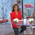 Hoda’s red blazer and leather leggings on Today