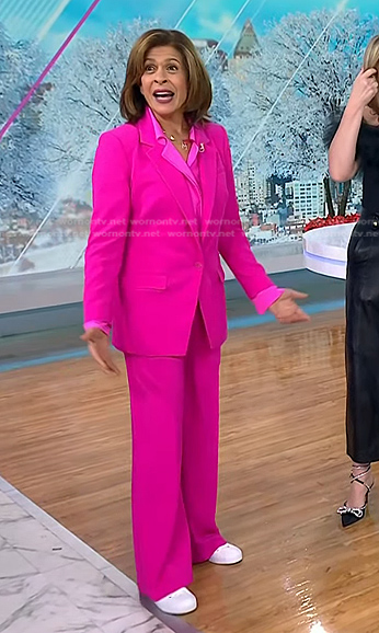 Hoda’s pink shirt and blazer on Today