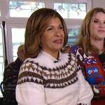 Hoda’s white fair isle sweater on Today