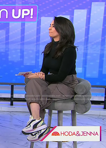 Holly's colorblock sneakers on Today