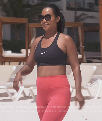 WornOnTV: Jacqueline's black Nike sports bra on The Housewives of Potomac | Clothes and Wardrobe from TV