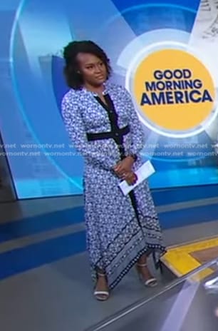 Janai's blue floral maxi dress on Good Morning America