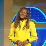 Janai’s yellow sweater on Good Morning America