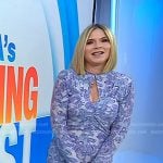 Jenna’s blue paisley keyhole dress on Today