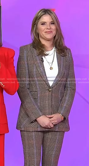 Jenna’s brown houndstooth blazer and cropped pants on Today