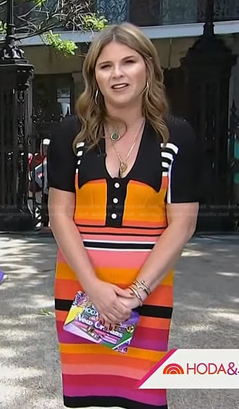 Jenna’s multicolor striped polo dress on Today