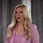 Jennifer’s pink ribbed top and blazer on Days of our Lives