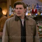 Jesse’s grey jacket with corduroy collar on How I Met Your Father