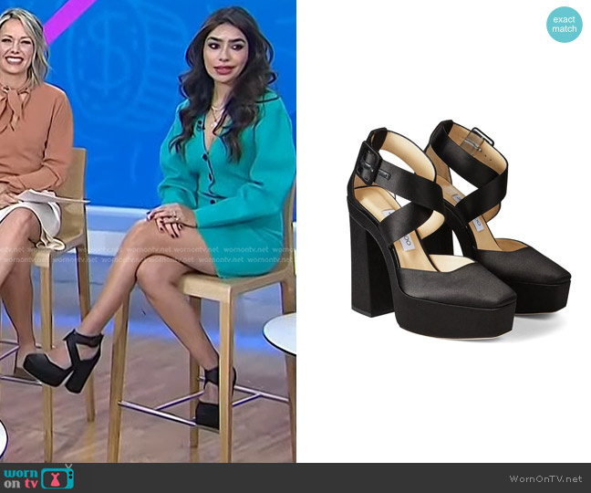 Jimmy Choo Gian 140 Platform Pumps worn by Dr. Deepika Chopra  on Today