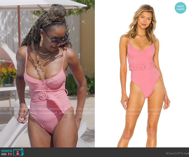 Jonathan Simkhai Noa Bustier One Piece worn by Guerdy Abraira (Guerdy Abraira) on The Real Housewives of Miami