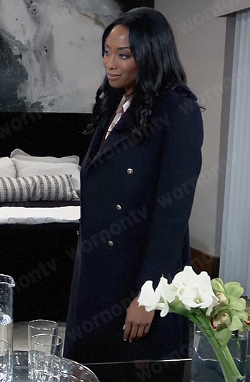 Jordan's navy coat on General Hospital