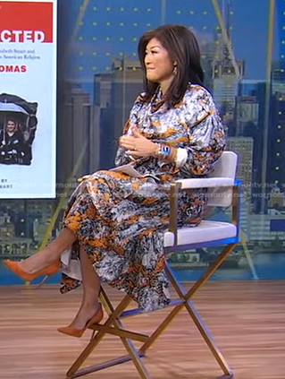 Juju's abstract print dress on Good Morning America