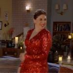 Kat’s red sequin mini dress on Call Me Kat