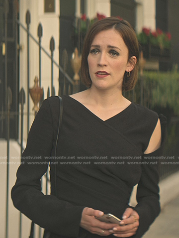 Kate's black cutout long sleeve dress on You