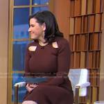 Kate Gibson’s brown cutout dress on Good Morning America