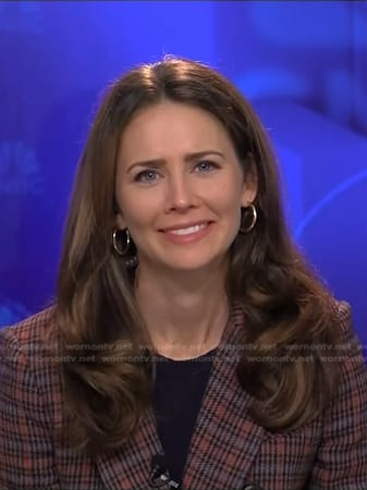 Kate Rooney’s plaid blazer on NBC News Daily