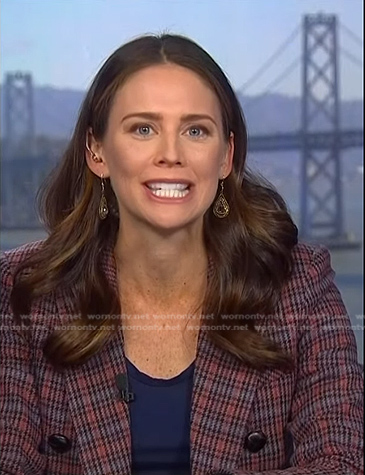 Kate Rooney’s plaid blazer on NBC News Daily