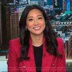 Kathy Park’s pink tweed blazer on NBC News Daily