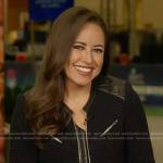 Kaylee Hartung’s black waffle textured jacket on Today