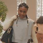 Keisha’s gray cropped hooded top on All American Homecoming