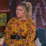 Kelly’s yellow floral print dress on The Kelly Clarkson Show