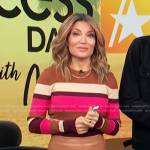 Kit’s multicolor striped ribbed sweater on Access Hollywood