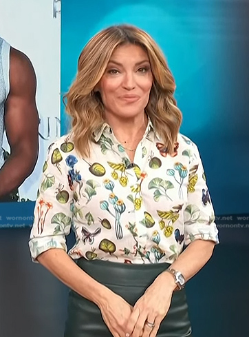 Kit’s floral and butterfly print blouse on Access Hollywood