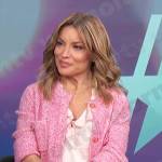 Kit’s pink cardigan on Access Hollywood