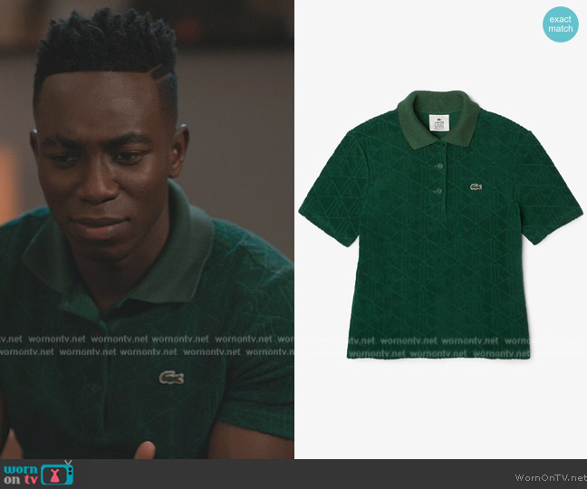 Lacoste Textured Polo worn by Carlton Banks (Olly Sholotan) on Bel-Air