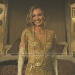 Lady Phoebe’s gold fringed dress on You