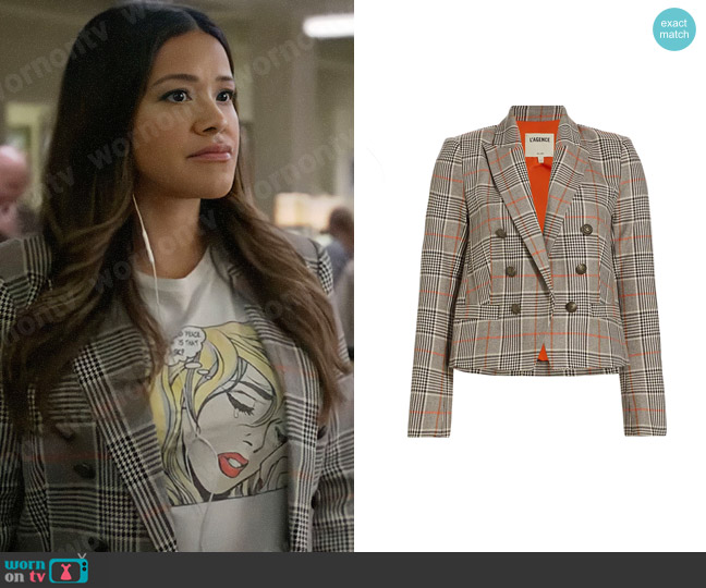 L'Agence Brooke Blazer worn by Nell Serrano (Gina Rodriguez) on Not Dead Yet
