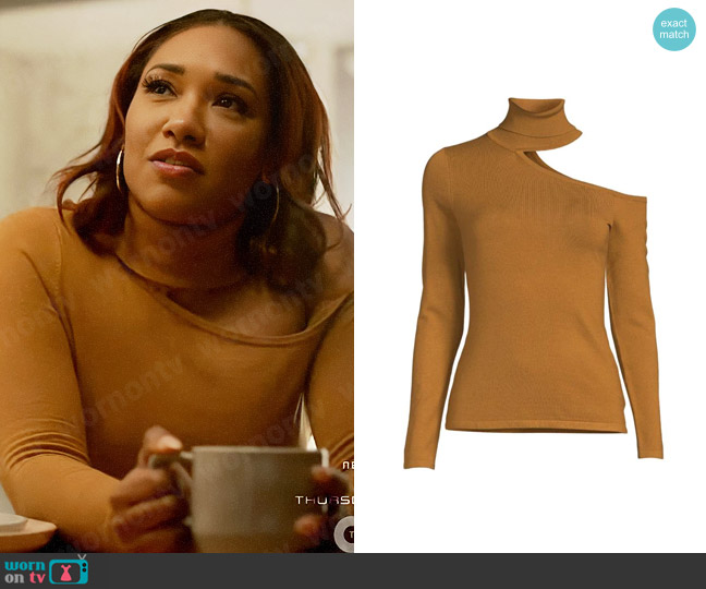 L'Agence Nicky Sweater in Ginger Tan worn by Iris West (Candice Patton) on The Flash