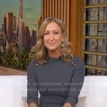 Lara’s grey button detail dress on Good Morning America