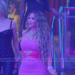 Lara’s pink cutouy mini dress on The Real Housewives of Miami