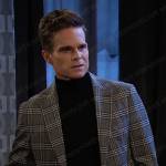 Leo’s grey grid check blazer on Days of our Lives