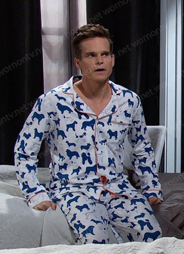 Leo’s dog print pajamas on Days of our Lives