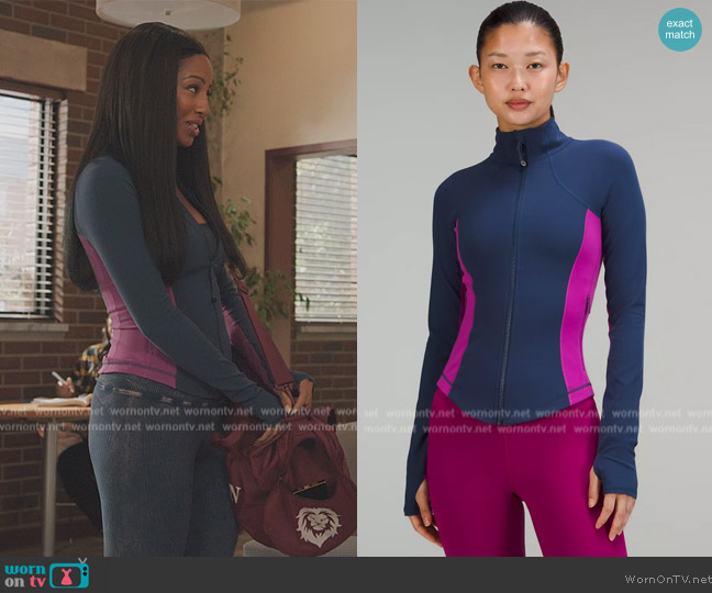Lululemon Throwback Shape Jacket worn by Thea (Camille Hyde) on All American Homecoming