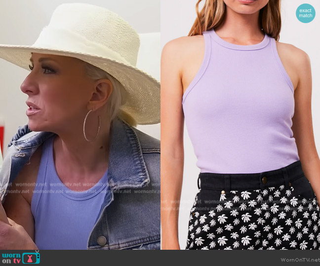 Lydia Hemp Ribbed Singlet worn by Margaret Josephs on The Real Housewives of New Jersey