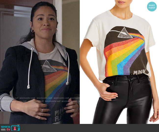 MadeWorn Pink Floyd Tee worn by Nell Serrano (Gina Rodriguez) on Not Dead Yet