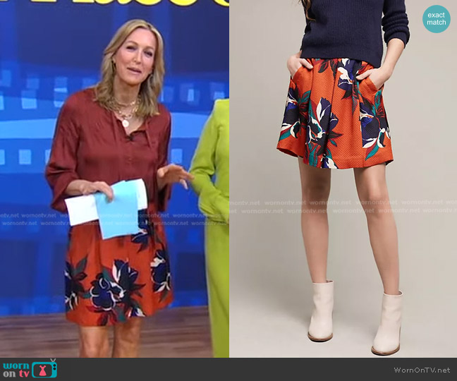 Maeve Maira Floral Skirt worn by Lara Spencer on Good Morning America