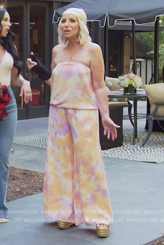 Margaret’s tie dye jumpsuit on The Real Housewives of New Jersey