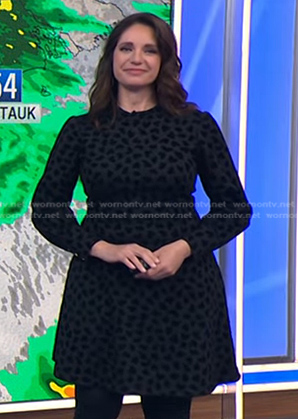 Maria’s black heart velvet dress on Today