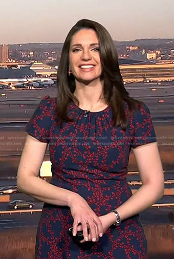 Maria’s navy and red floral dress on Today