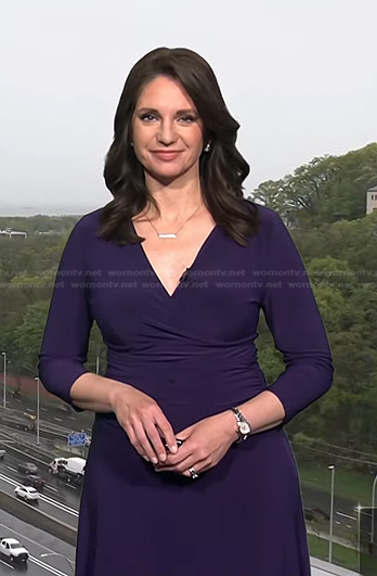Maria’s purple wrap jersey dress on Today