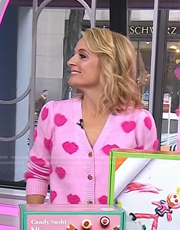 Meaghan B Murphy’s pink heart cardigan on Today